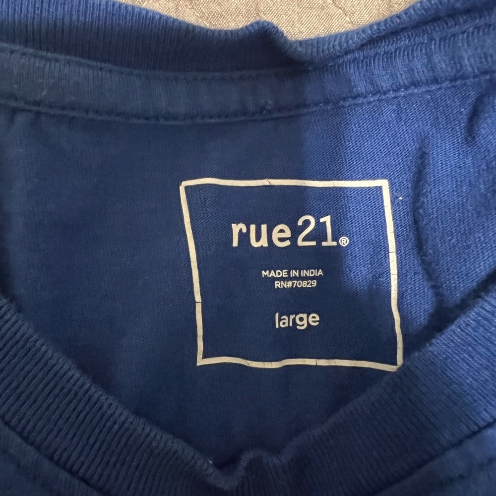 Blue & Black Distressed Shirt - Picture 2 of 2